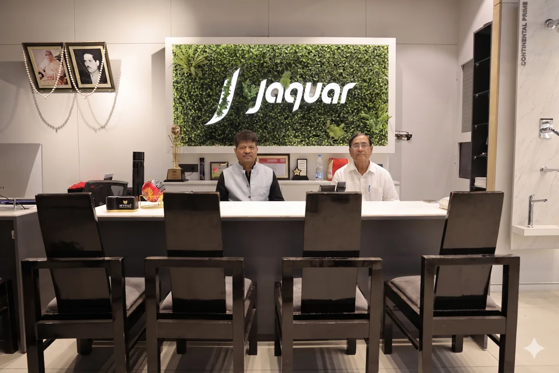 Bharat Glass House — Jaquar counter with three generations of family heritage