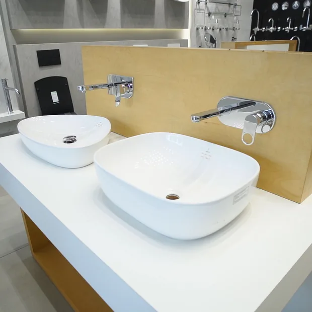 Designer counter-top wash basin with faucet